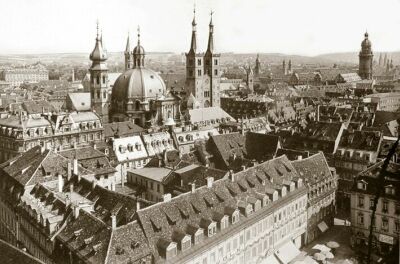 Blick über Würzburg zur Zeit Virchows