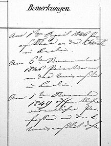 Bemerkungen zum 1849 "Zugereisten" Rudolf Virchow im Einwohnermeldeamt Würzburg